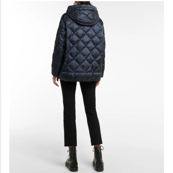 NWT Max Mara - The Cube Cisoft reversible jacket size 4 navy full zip - Picture 2 of 16